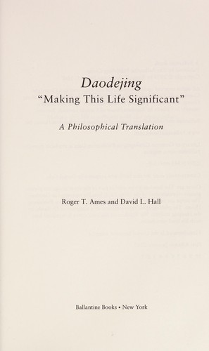 Laozi: Daodejing (2003, Ballantine Books)