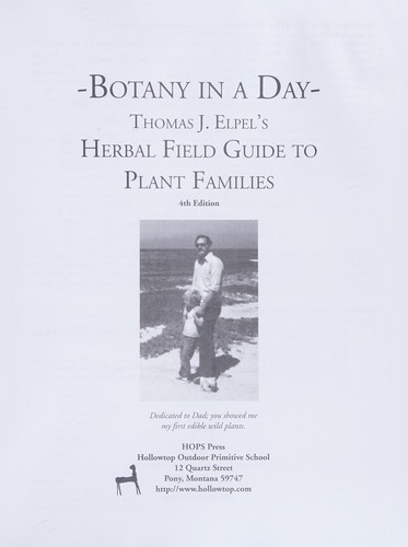 Thomas J. Elpel: Botany in a day (Paperback, 2001, HOPS Press)