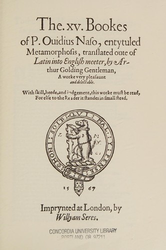 Ovid: Publius Ovidius Naso (Hardcover, Walter J Johnson)