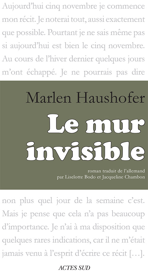 Marlen Haushofer: Le mur invisible (French language)