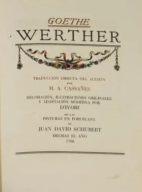 Johann Wolfgang von Goethe: Werther (Hardcover, Spanish language, 1945, Juan Vila)