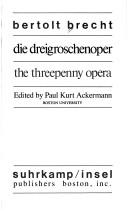 Bertolt Brecht: Die Dreigroschenoper (German language, 1982, Suhrkamp/Insel)